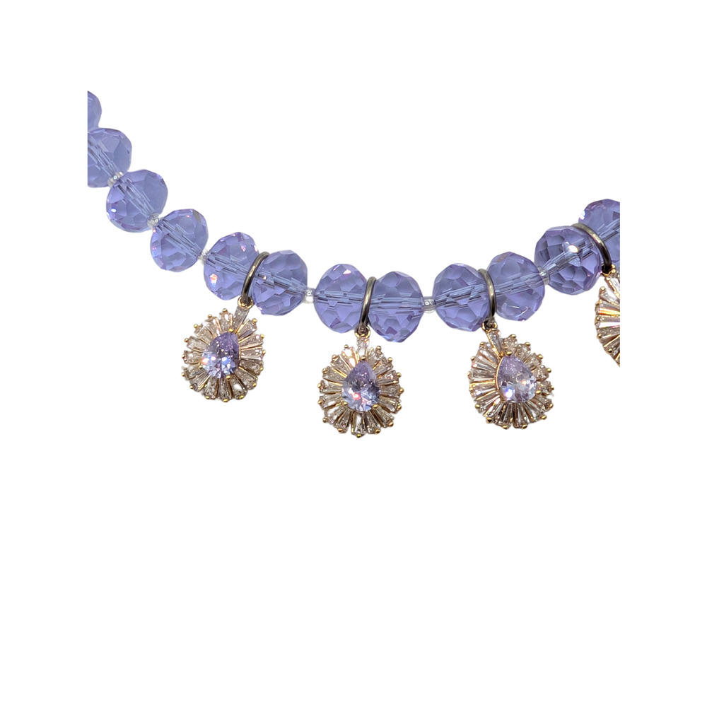 RockStar in Rome Light Purple Chandelier Necklace - Picture 3 of 4